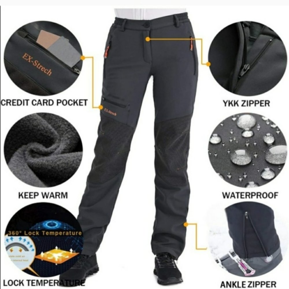 Postropaky Womens Outdoor Snow Ski Pants Waterproof Hiking Insulated 20 Tall